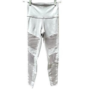 Alo‎ High Waist Moto Legging Dove Grey Extra Small XS